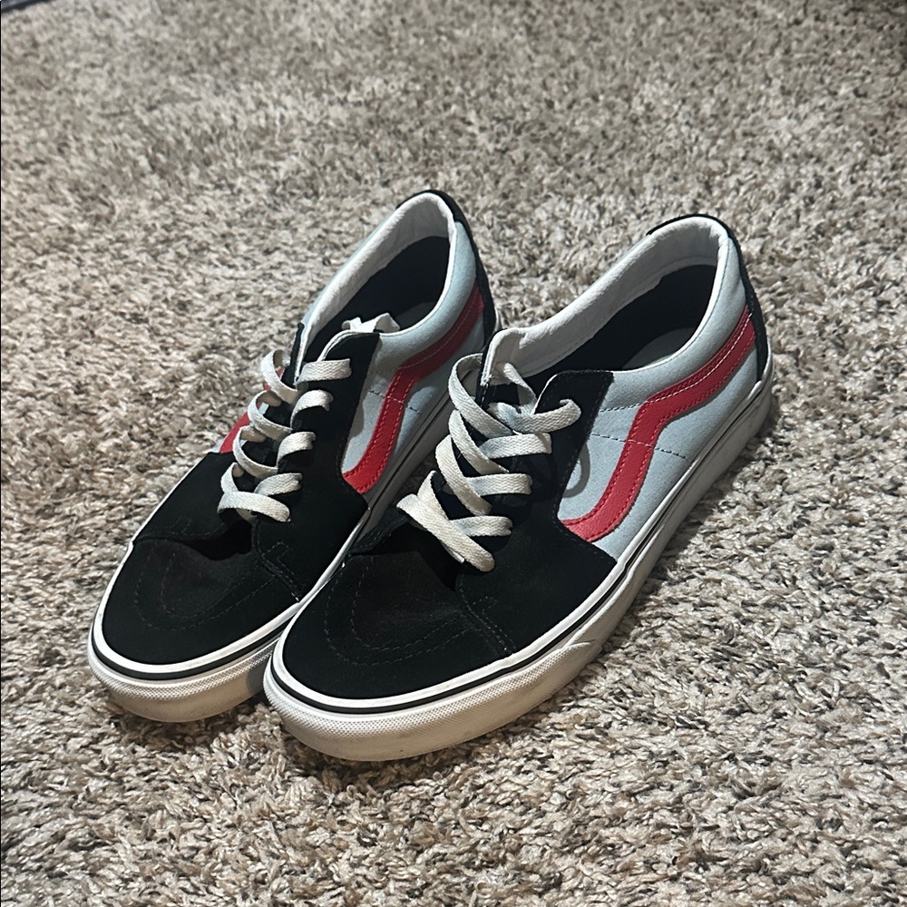 Vans Black and Red Men's Sk8-low Sneakers